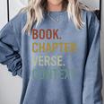 Book Chapter Verse Christian Bible Reformed Theology Comfort Colors Sweatshirt Denim Book Chapter Verse Christian Bible Reformed Theology Comfort Colors Sweatshirt Denim