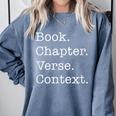 Book Chapter Verse Context Theology Christian Reformed Comfort Colors Sweatshirt Denim