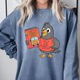 This Is My Book Character Costume- Pigeon Kids Reading Comfort Colors Sweatshirt Denim