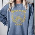 Book Club Since Reading Club EST 2024 Book Lover Social Club Comfort Colors Sweatshirt Denim