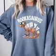 Book Dinosaur T-Rex Bookworm Dino Book Reading Comfort Colors Sweatshirt Denim Book Dinosaur T-Rex Bookworm Dino Book Reading Comfort Colors Sweatshirt Denim
