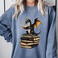 Book Dragon Comfort Colors Sweatshirt Denim Book Dragon Comfort Colors Sweatshirt Denim