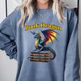 Book Dragon Mark Minson's Books Comfort Colors Sweatshirt Denim Book Dragon Mark Minson's Books Comfort Colors Sweatshirt Denim