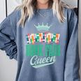Book Fair Queen Literature School Book Fair Event Comfort Colors Sweatshirt Denim