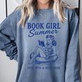 Book Girl Summer Comfort Colors Sweatshirt Denim