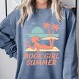 Book Girl Summer Book Reading Retro Sunset Comfort Colors Sweatshirt Denim Book Girl Summer Book Reading Retro Sunset Comfort Colors Sweatshirt Denim