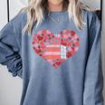 Book Heart Cute Read Book Reading Librarian Across America Comfort Colors Sweatshirt Denim