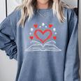Book Heart Read Book Reading Librarian Men Women Kids Comfort Colors Sweatshirt Denim Book Heart Read Book Reading Librarian Men Women Kids Comfort Colors Sweatshirt Denim