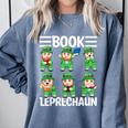 Book Leprechaun St Patrick's Day Library Librarian Reading Comfort Colors Sweatshirt Denim Book Leprechaun St Patrick's Day Library Librarian Reading Comfort Colors Sweatshirt Denim