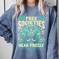 Book Lover Banned Books Reading Banned Books Comfort Colors Sweatshirt Denim Book Lover Banned Books Reading Banned Books Comfort Colors Sweatshirt Denim