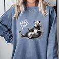 Book Lover Bear Cozy Reading Bear Graphic Bear Books Comfort Colors Sweatshirt Denim