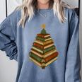 Book Lover Christmas Graphic For Librarians Comfort Colors Sweatshirt Denim Book Lover Christmas Graphic For Librarians Comfort Colors Sweatshirt Denim