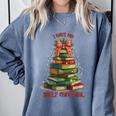 Book Lover Christmas Tree I Have No Shelf Control Comfort Colors Sweatshirt Denim