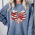 Book Lover Heart Shape Reading Librarian Valentine Men Women Comfort Colors Sweatshirt Denim Book Lover Heart Shape Reading Librarian Valentine Men Women Comfort Colors Sweatshirt Denim