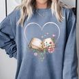 Book Lover Heart Shaped Reading Art Librarian Comfort Colors Sweatshirt Denim Book Lover Heart Shaped Reading Art Librarian Comfort Colors Sweatshirt Denim