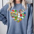 Book Lover Librarian Books Heart Valentine Comfort Colors Sweatshirt Denim Book Lover Librarian Books Heart Valentine Comfort Colors Sweatshirt Denim