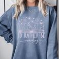 Book Lover Library Reading Bookish Literature Reader Comfort Colors Sweatshirt Denim