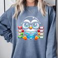 Book Lover Reading Penguin Comfort Colors Sweatshirt Denim Book Lover Reading Penguin Comfort Colors Sweatshirt Denim