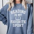 Book Lover Reading For Teachers Students Librarians Comfort Colors Sweatshirt Denim