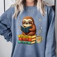 Book Lover Sloth Reading Bookish Library Read Books Be Kind Comfort Colors Sweatshirt Denim Book Lover Sloth Reading Bookish Library Read Books Be Kind Comfort Colors Sweatshirt Denim