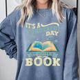 Book Lover Writer Author Comfort Colors Sweatshirt Denim