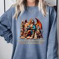 Book Lovers In A World Full Of Bookworms Be A Book Dragon Comfort Colors Sweatshirt Denim Book Lovers In A World Full Of Bookworms Be A Book Dragon Comfort Colors Sweatshirt Denim