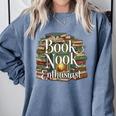 Book Nook Enthusiast Cozy Library Reader Collector Comfort Colors Sweatshirt Denim Book Nook Enthusiast Cozy Library Reader Collector Comfort Colors Sweatshirt Denim