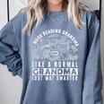 Book Reading Grandma Book Lover Grandma Comfort Colors Sweatshirt Denim