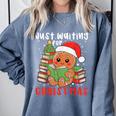 Book Reading Just Waiting For Christmas Gingerbread Comfort Colors Sweatshirt Denim Book Reading Just Waiting For Christmas Gingerbread Comfort Colors Sweatshirt Denim