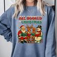 All Booked For Christmas Book Lover Comfort Colors Sweatshirt Denim