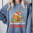 All Booked For Christmas Gingerbread Christmas Tree Book Kid Comfort Colors Sweatshirt Denim All Booked For Christmas Gingerbread Christmas Tree Book Kid Comfort Colors Sweatshirt Denim