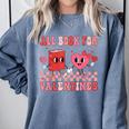 All Booked For Valentine Book Librarian Teacher Women Kids Comfort Colors Sweatshirt Denim