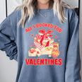 Booked For Valentine Books Lover Bookworm Librarian Teacher Comfort Colors Sweatshirt Denim