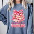 All Booked For Valentine Cute Pink Book Lover Aesthetic Comfort Colors Sweatshirt Denim