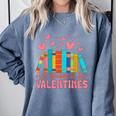All Booked For Valentines Book Lover Valentine's Day Comfort Colors Sweatshirt Denim