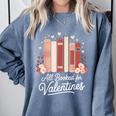 All Booked For Valentines Book Lovers Hearts Comfort Colors Sweatshirt Denim All Booked For Valentines Book Lovers Hearts Comfort Colors Sweatshirt Denim