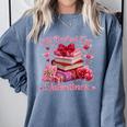 All Booked Valentine's Girly Teacher Coquette Love Comfort Colors Sweatshirt Denim All Booked Valentine's Girly Teacher Coquette Love Comfort Colors Sweatshirt Denim