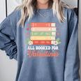 All Booked For Valentines Retro Book Lover Teacher Bookworm Premium Tri-Blend Comfort Colors Sweatshirt Denim All Booked For Valentines Retro Book Lover Teacher Bookworm Premium Tri-Blend Comfort Colors Sweatshirt Denim