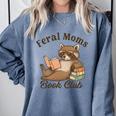 Bookish Feral Moms Book Club Raccoon Mother's Day Bookworm Comfort Colors Sweatshirt Denim Bookish Feral Moms Book Club Raccoon Mother's Day Bookworm Comfort Colors Sweatshirt Denim