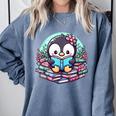 Bookish Penguin Heart A Readers Love Penguins Comfort Colors Sweatshirt Denim Bookish Penguin Heart A Readers Love Penguins Comfort Colors Sweatshirt Denim