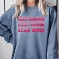 Bookish Romance Tropes Book Club Reader Spicy Book Lover Comfort Colors Sweatshirt Denim