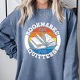 Bookmarks Are For Quitters Reader Read Book Reading Comfort Colors Sweatshirt Denim