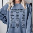 The Books Of The Bible Old And New Testament Complete List Comfort Colors Sweatshirt Denim The Books Of The Bible Old And New Testament Complete List Comfort Colors Sweatshirt Denim