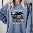 Books Cats Life Is Sweet Cats Books Lover Men Women Comfort Colors Sweatshirt Denim Books Cats Life Is Sweet Cats Books Lover Men Women Comfort Colors Sweatshirt Denim