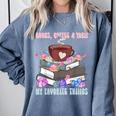 Books Coffee Yarn Lover My Favorite Things Comfort Colors Sweatshirt Denim Books Coffee Yarn Lover My Favorite Things Comfort Colors Sweatshirt Denim