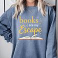 Books Are My Escape Simple Reading Quote Comfort Colors Sweatshirt Denim Books Are My Escape Simple Reading Quote Comfort Colors Sweatshirt Denim
