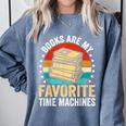Books Are My Favorite Time Machines Comfort Colors Sweatshirt Denim