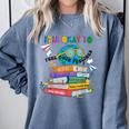 Books It's Okay To Be Kind Yellow Mental Health Day Kids Comfort Colors Sweatshirt Denim