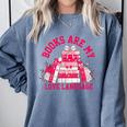 Books Are My Love Language Valentine Book Lover Comfort Colors Sweatshirt Denim