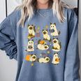 Books Lover Bookish Ghost Himalayan Cat Reading Halloween Comfort Colors Sweatshirt Denim Books Lover Bookish Ghost Himalayan Cat Reading Halloween Comfort Colors Sweatshirt Denim